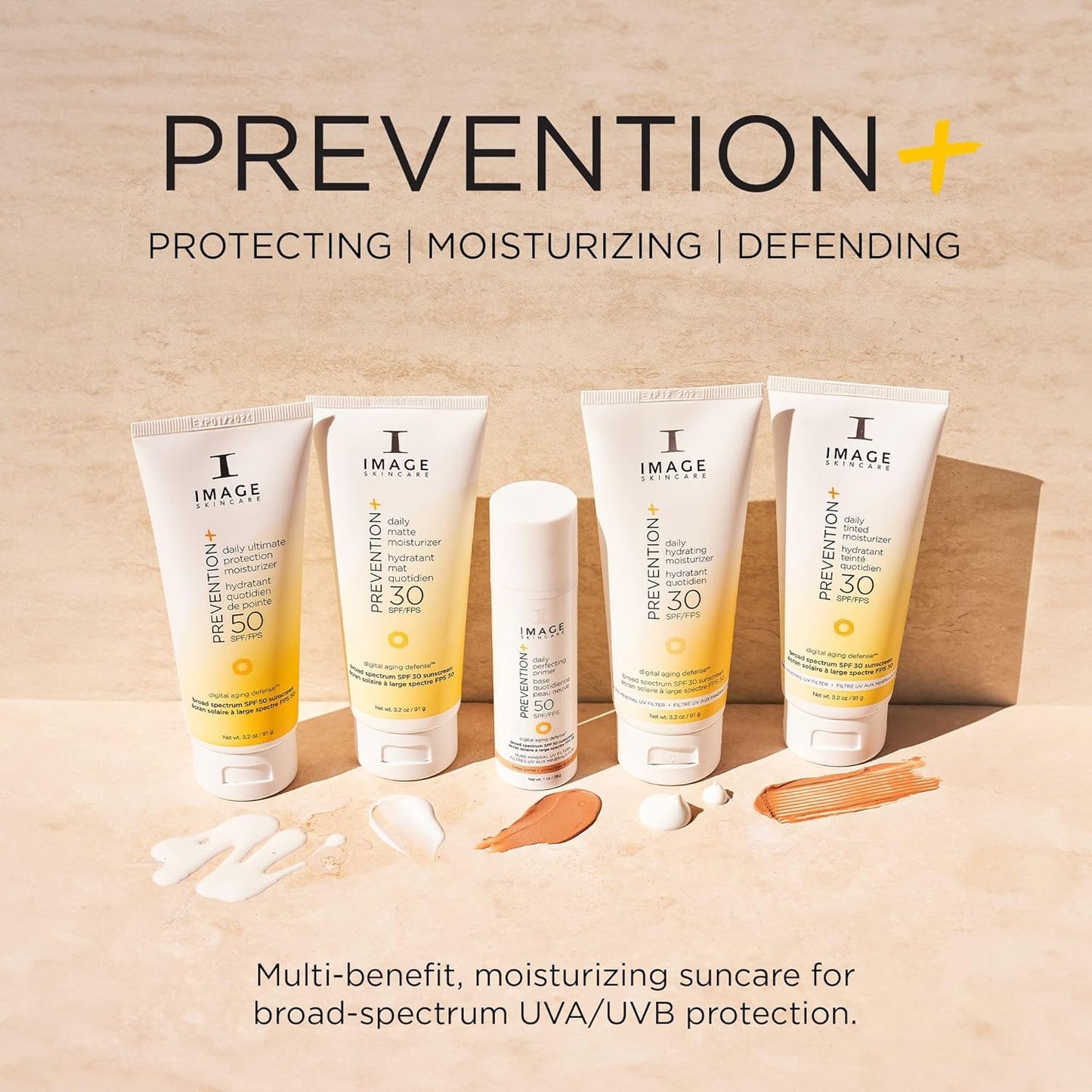 IMAGE Skincare PREVENTION+ Daily Ultimate Protection Moisturizer 2 Pack , SPF 50 Face Sunscreen Lotion, Zinc Oxide, Blendable with No White Cast, 3.2 oz