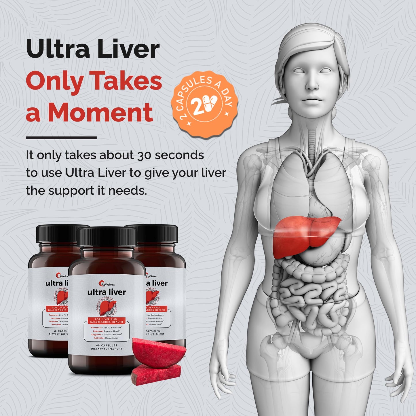 Ultra Liver Supplement for Liver Support and Gallbladder Support 60 Capsules
