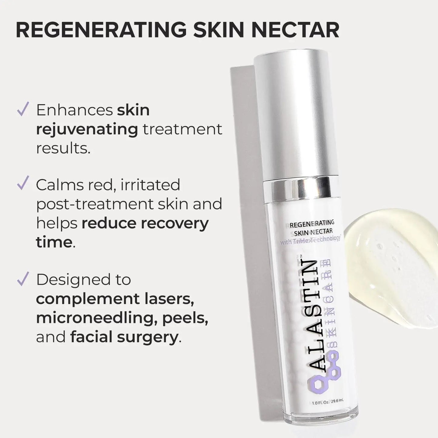 ALASTIN Skincare Regenerating Skin Nectar Face Moisturizer (1 oz) | Hydrating Serum Strengthens & Soothes Post-Procedure Skin | Safe for Sensitive Skin - Jia Sales