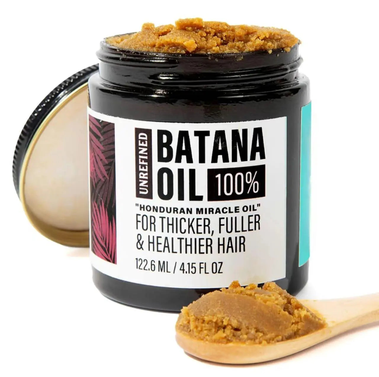 Unrefined Batana Oil for Hair Growth - Authentic & Organic Dr Sebi Batana Hair Mask from Honduras - Natural Hair Growth Oil - 4.15 Ounce Jar - Jia Sales