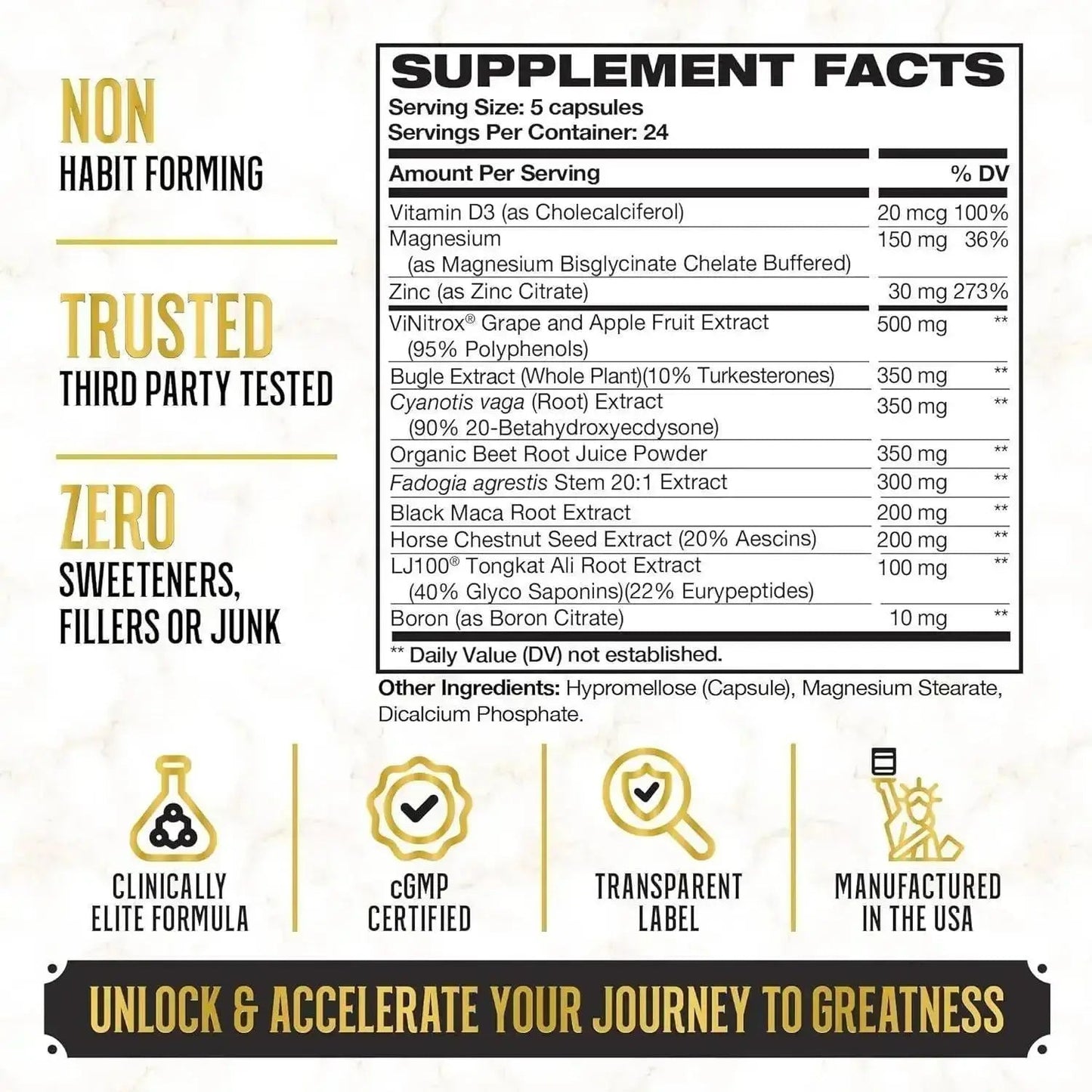 Top Shelf King Maker Pack of 2: 13-in-1 Anabolic Supplement for Men