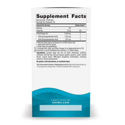 Nordic Naturals Ultimate Omega 2X, Lemon Flavor - 180 Soft Gels - 2150 mg Omega-3 - High-Potency Fish Oil with EPA & DHA - Promotes Brain & Heart Health - Non-GMO - 90 Servings