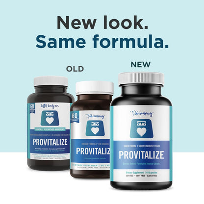 Provitalize Probiotics for Women Menopause Relief Digestive Health Joint Support Bloat Belly Fat Control Natural Formula 60 Count