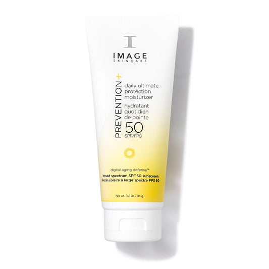 IMAGE Skincare PREVENTION+ Daily Ultimate Protection Moisturizer 2 Pack , SPF 50 Face Sunscreen Lotion, Zinc Oxide, Blendable with No White Cast, 3.2 oz
