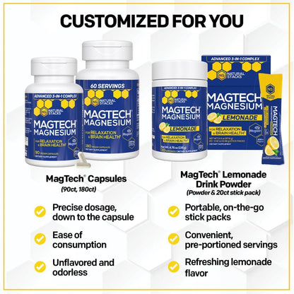 Natural Stacks MagTech - 90 Capsules