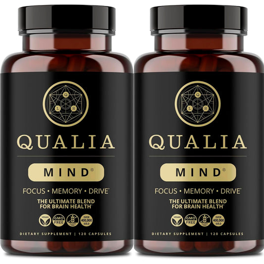QUALIA MIND | The Ultimate Blend For Brain Health* | Doctor-Formulated Nootropic To Fuel Focus & Concentration* | Supports Long Term Brain Health| Maintain Drive & Productivity | 2 Month Supply