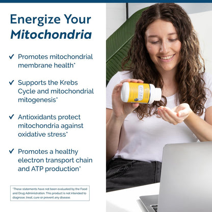 Researched Nutritionals ATP 360 Mitochondrial Supplements - ATP Supplements with Coq 10 & Vitamins for Energy Support - Help Repair Mitochondrial Membranes (90 Capsules)