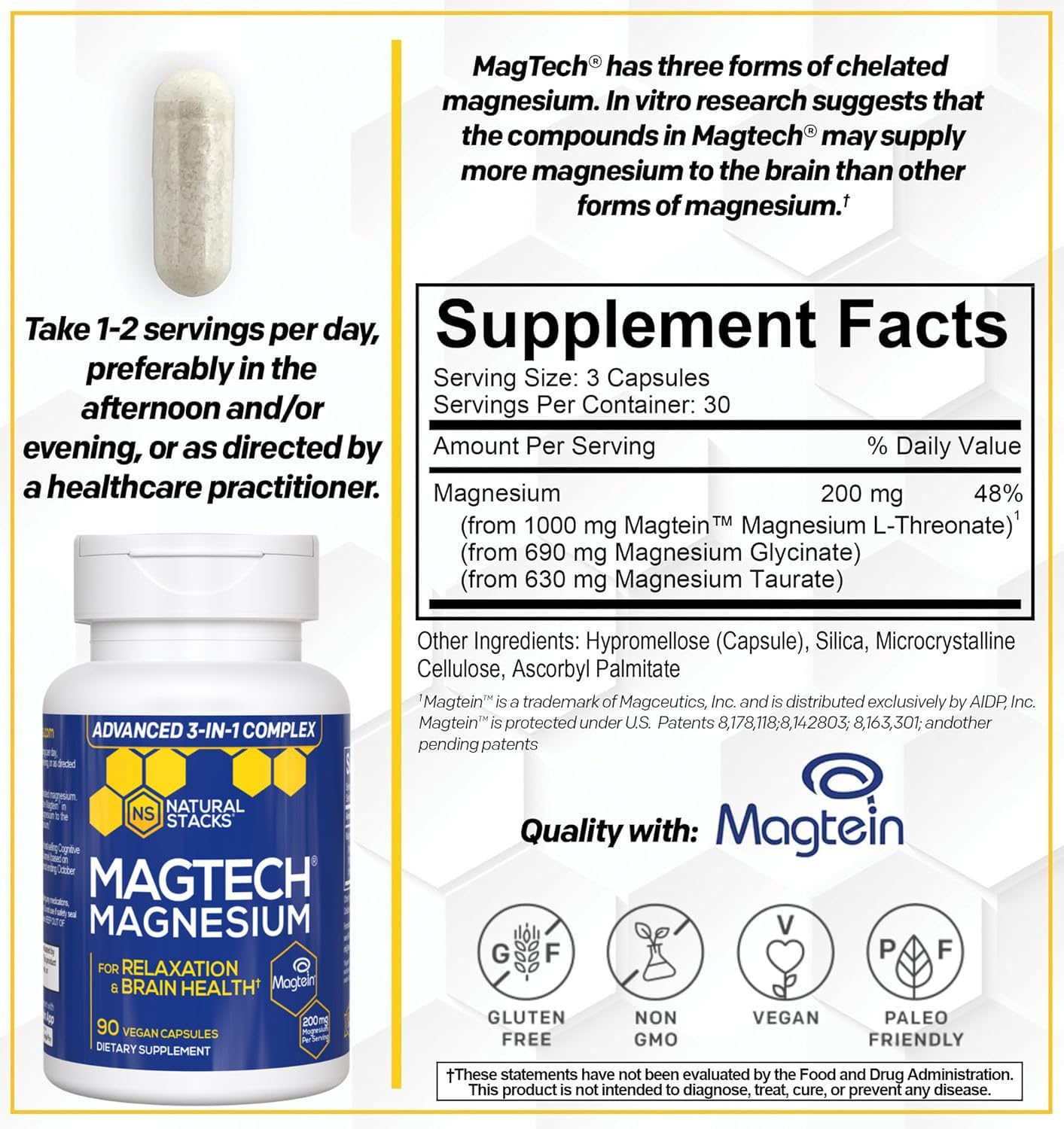 Natural Stacks MagTech - 90 Capsules