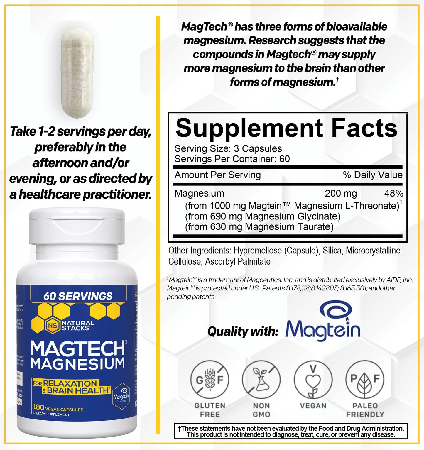Natural Stacks MagTech - 90 Capsules