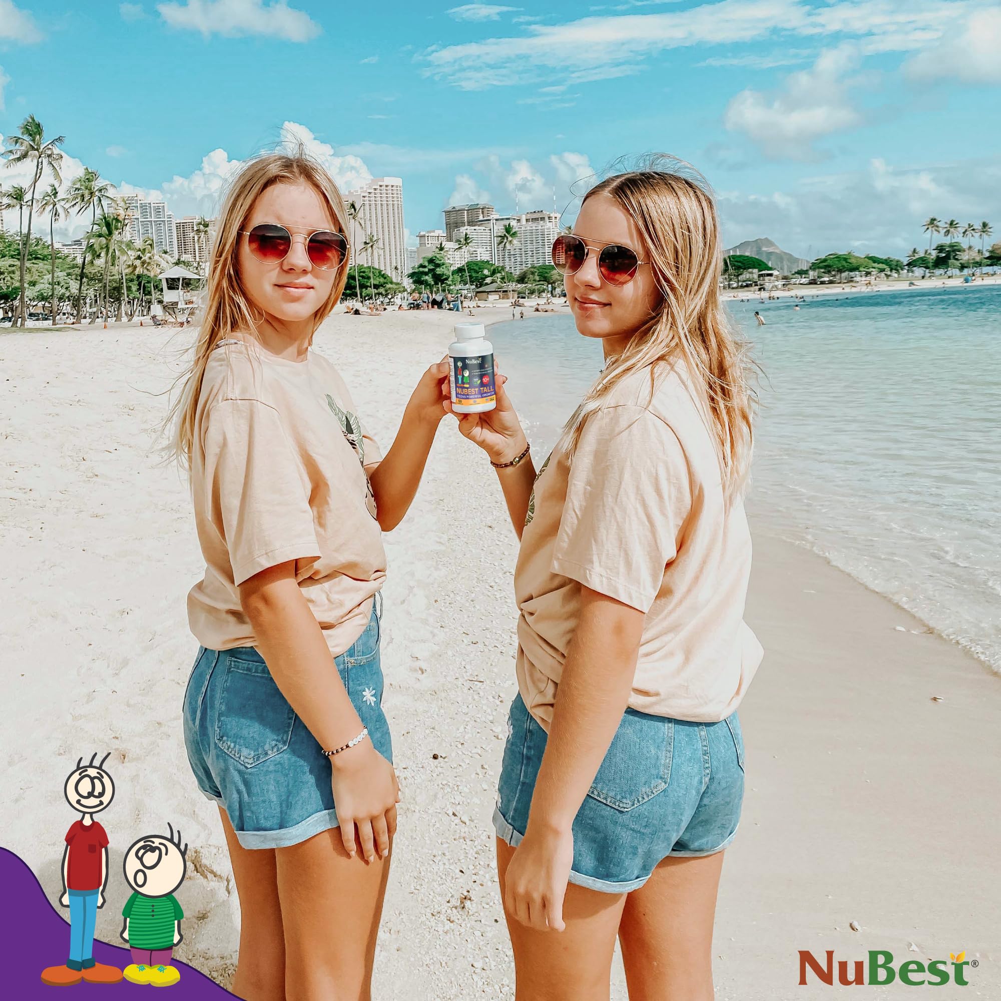 NuBest Tall 10+, Powerful Growth for Kids & Teens (10+), Milk Drinkers, 60 Capsules