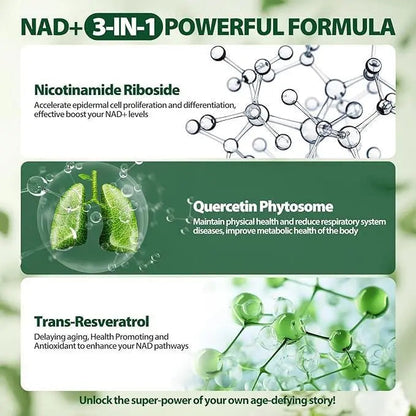 Liposomal Nicotinamide Riboside - NAD+ Supplement for Skin Aging Support, Energy, and Focus - 80 Count - Vitamin & Wellness Supplements Dietary Healthcare Edible