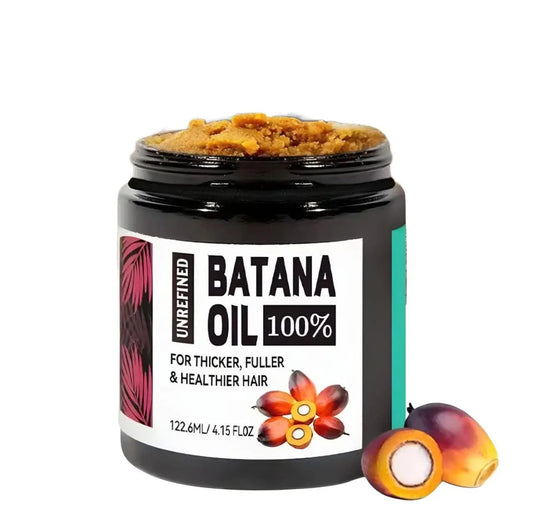 Unrefined Batana Oil for Hair Growth Pack of 2- Authentic & Organic Dr Sebi Batana Hair Mask from Honduras - Natural Hair Growth Oil - 4.15 Ounce Jar - Jia Sales